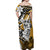 Polynesian Valentine Off Shoulder Maxi Dress Couple Floral Unique Gold Version LT01 - Polynesian Pride