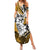 Polynesian Valentine Summer Maxi Dress Couple Floral Unique Gold Version LT01 Women Gold - Polynesian Pride