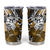 Polynesian Valentine Tumbler Cup Couple Floral Unique Gold Version