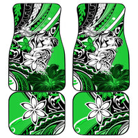 Polynesian Valentine Car Mats Couple Floral Unique Green Version LT01 Green - Polynesian Pride