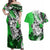 Polynesian Valentine Couples Matching Off Shoulder Maxi Dress and Hawaiian Shirt Couple Floral Unique Green Version LT01 Green - Polynesian Pride