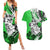 Polynesian Valentine Couples Matching Summer Maxi Dress and Hawaiian Shirt Couple Floral Unique Green Version LT01 Green - Polynesian Pride