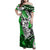 Polynesian Valentine Family Matching Off Shoulder Maxi Dress and Hawaiian Shirt Couple Floral Unique Green Version LT01 Mom's Dress Green - Polynesian Pride