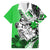 Polynesian Valentine Family Matching Off Shoulder Short Dress and Hawaiian Shirt Couple Floral Unique Green Version LT01 Dad's Shirt - Short Sleeve Green - Polynesian Pride