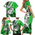 Polynesian Valentine Family Matching Short Sleeve Bodycon Dress and Hawaiian Shirt Couple Floral Unique Green Version LT01 - Polynesian Pride