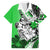 Polynesian Valentine Family Matching Short Sleeve Bodycon Dress and Hawaiian Shirt Couple Floral Unique Green Version LT01 Dad's Shirt - Short Sleeve Green - Polynesian Pride