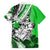 Polynesian Valentine Family Matching Short Sleeve Bodycon Dress and Hawaiian Shirt Couple Floral Unique Green Version LT01 - Polynesian Pride