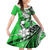 Polynesian Valentine Kid Short Sleeve Dress Couple Floral Unique Green Version LT01 KID Green - Polynesian Pride