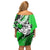 Polynesian Valentine Off Shoulder Short Dress Couple Floral Unique Green Version LT01 - Polynesian Pride