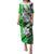 Polynesian Valentine Puletasi Couple Floral Unique Green Version LT01 Long Dress Green - Polynesian Pride