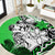 Polynesian Valentine Round Carpet Couple Floral Unique Green Version LT01 Green - Polynesian Pride