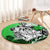 Polynesian Valentine Round Carpet Couple Floral Unique Green Version LT01 - Polynesian Pride