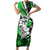 Polynesian Valentine Short Sleeve Bodycon Dress Couple Floral Unique Green Version LT01 Long Dress Green - Polynesian Pride