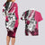 Polynesian Valentine Couples Matching Long Sleeve Bodycon Dress and Hawaiian Shirt Couple Floral Unique Pink Version LT01 - Polynesian Pride