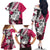 Polynesian Valentine Family Matching Off Shoulder Long Sleeve Dress and Hawaiian Shirt Couple Floral Unique Pink Version LT01 - Polynesian Pride