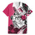 Polynesian Valentine Family Matching Off Shoulder Long Sleeve Dress and Hawaiian Shirt Couple Floral Unique Pink Version LT01 Dad's Shirt - Short Sleeve Pink - Polynesian Pride