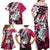 Polynesian Valentine Family Matching Off Shoulder Maxi Dress and Hawaiian Shirt Couple Floral Unique Pink Version LT01 - Polynesian Pride