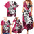 Polynesian Valentine Family Matching Summer Maxi Dress and Hawaiian Shirt Couple Floral Unique Pink Version LT01 - Polynesian Pride