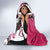 Polynesian Valentine Hooded Blanket Couple Floral Unique Pink Version LT01 - Polynesian Pride