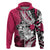 Polynesian Valentine Hoodie Couple Floral Unique Pink Version LT01 Zip Hoodie Pink - Polynesian Pride