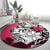 Polynesian Valentine Round Carpet Couple Floral Unique Pink Version LT01 - Polynesian Pride