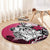 Polynesian Valentine Round Carpet Couple Floral Unique Pink Version LT01 - Polynesian Pride