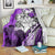 Polynesian Valentine Blanket Couple Floral Unique Purple Version LT01 - Polynesian Pride