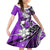 Polynesian Valentine Family Matching Off Shoulder Long Sleeve Dress and Hawaiian Shirt Couple Floral Unique Purple Version LT01 Daughter's Dress Purple - Polynesian Pride