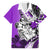 Polynesian Valentine Family Matching Off Shoulder Short Dress and Hawaiian Shirt Couple Floral Unique Purple Version LT01 Dad's Shirt - Short Sleeve Purple - Polynesian Pride