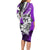 Polynesian Valentine Long Sleeve Bodycon Dress Couple Floral Unique Purple Version LT01 - Polynesian Pride