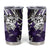 Polynesian Valentine Tumbler Cup Couple Floral Unique Purple Version