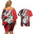 Polynesian Valentine Couples Matching Off Shoulder Short Dress and Hawaiian Shirt Couple Floral Unique Red Version LT01 - Polynesian Pride