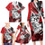 Polynesian Valentine Family Matching Long Sleeve Bodycon Dress and Hawaiian Shirt Couple Floral Unique Red Version LT01 - Polynesian Pride