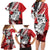 Polynesian Valentine Family Matching Long Sleeve Bodycon Dress and Hawaiian Shirt Couple Floral Unique Red Version LT01 - Polynesian Pride