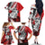 Polynesian Valentine Family Matching Off Shoulder Long Sleeve Dress and Hawaiian Shirt Couple Floral Unique Red Version LT01 - Polynesian Pride