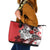 Polynesian Valentine Leather Tote Bag Couple Floral Unique Red Version LT01 Red - Polynesian Pride