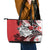 Polynesian Valentine Leather Tote Bag Couple Floral Unique Red Version LT01 - Polynesian Pride