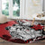 Polynesian Valentine Round Carpet Couple Floral Unique Red Version LT01 - Polynesian Pride