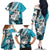 Polynesian Valentine Family Matching Off Shoulder Long Sleeve Dress and Hawaiian Shirt Couple Floral Unique Sky Blue Version LT01 - Polynesian Pride