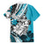 Polynesian Valentine Family Matching Short Sleeve Bodycon Dress and Hawaiian Shirt Couple Floral Unique Sky Blue Version LT01 - Polynesian Pride