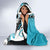 Polynesian Valentine Hooded Blanket Couple Floral Unique Sky Blue Version LT01 - Polynesian Pride