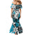 Polynesian Valentine Mermaid Dress Couple Floral Unique Sky Blue Version LT01 - Polynesian Pride