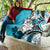 Polynesian Valentine Quilt Couple Floral Unique Sky Blue Version LT01 - Polynesian Pride