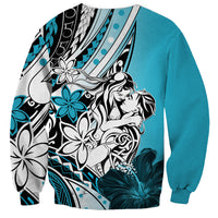 Polynesian Valentine Sweatshirt Couple Floral Unique Sky Blue Version LT01 - Polynesian Pride