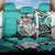 Polynesian Valentine Back Car Seat Cover Couple Floral Unique Turquoise Version LT01 One Size Turquoise - Polynesian Pride