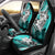 Polynesian Valentine Car Seat Cover Couple Floral Unique Turquoise Version LT01 - Polynesian Pride