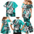 Polynesian Valentine Family Matching Mermaid Dress and Hawaiian Shirt Couple Floral Unique Turquoise Version LT01 - Polynesian Pride