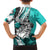 Polynesian Valentine Family Matching Off Shoulder Long Sleeve Dress and Hawaiian Shirt Couple Floral Unique Turquoise Version LT01 - Polynesian Pride