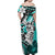 Polynesian Valentine Family Matching Off Shoulder Maxi Dress and Hawaiian Shirt Couple Floral Unique Turquoise Version LT01 - Polynesian Pride