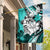 Polynesian Valentine Garden Flag Couple Floral Unique Turquoise Version LT01 House Flag Turquoise - Polynesian Pride